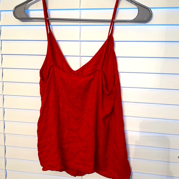 Sunset orange Tank top with button down - Picture 3 of 4